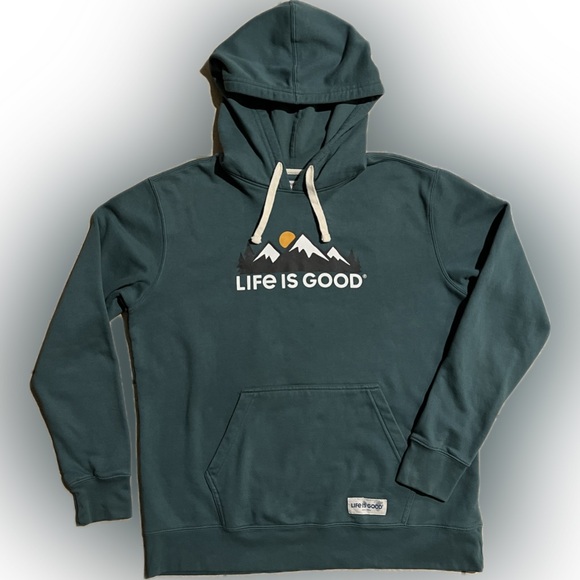 Life Is Good Other - Life Is Good Forest Green Men’s Pullover Hoodie Large
Mountain Graphic Gorpcore